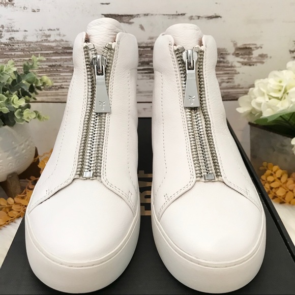 NEW Frye Lena Zip High Italian Leather Sneaker - Picture 10 of 16